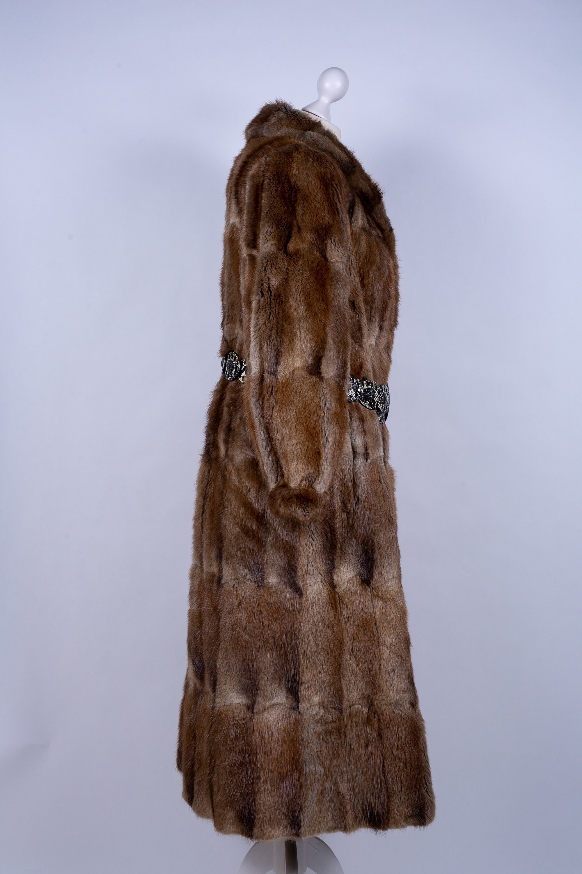 Handmade real fur coat Bisam Muskrat Musquash natural genuine Etsy