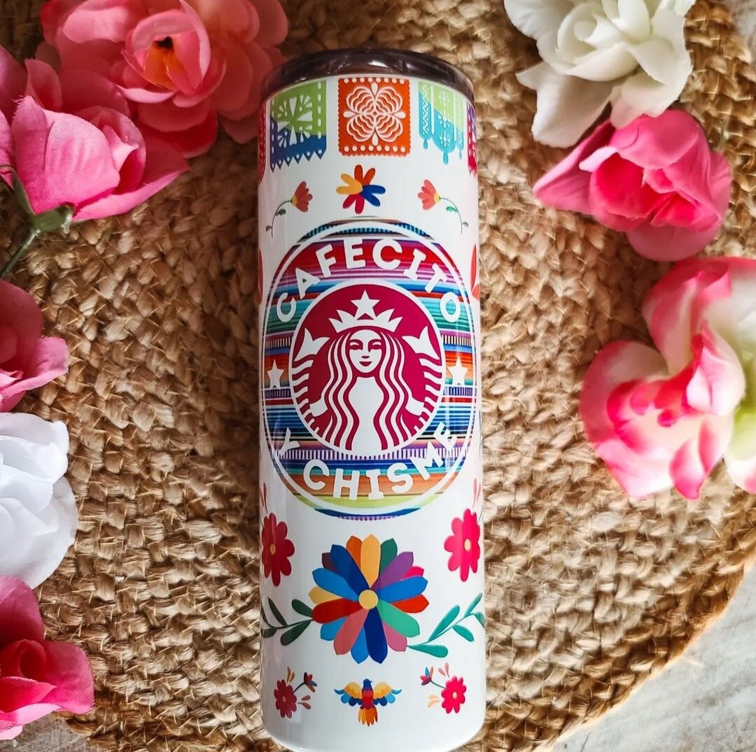 Cafecito and Chisme Tumbler Cafe and Conchas Tumblers Stainless Steel Tumblers Personalized