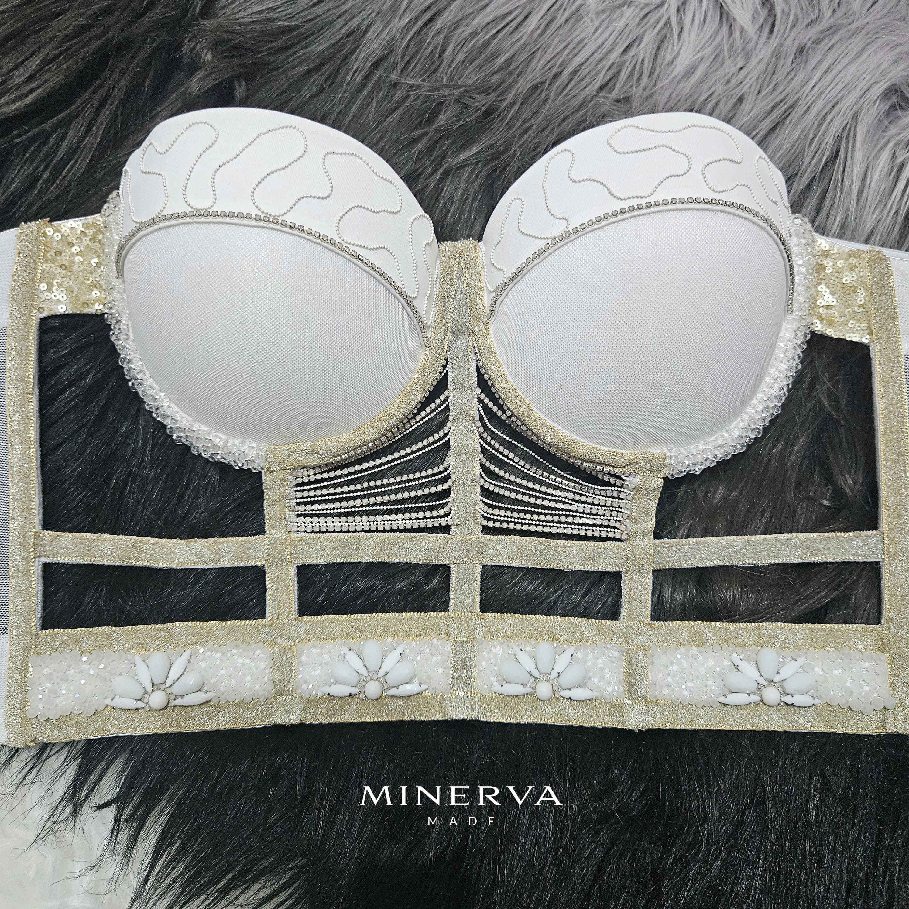 White unique handmade party corset