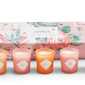 Fleurette Set of 5 Scented Candles in Gift Box