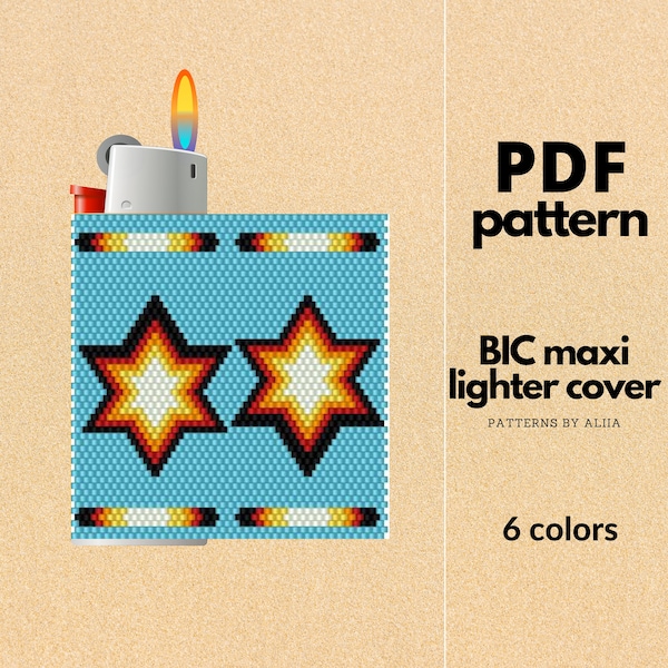 diy lighter cover pattern, bic lighter cover, peyote stitch pattern, peyote pattern, miyuki pattern | size 11 seed beads