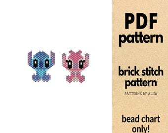 Sticht and Angel Pattern: Brick Stitch (PDF Pattern) | 2 in 1