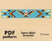 totem native bead patterns, turquoise indian patterns, seed bead loom patterns, native inspired 17 rows