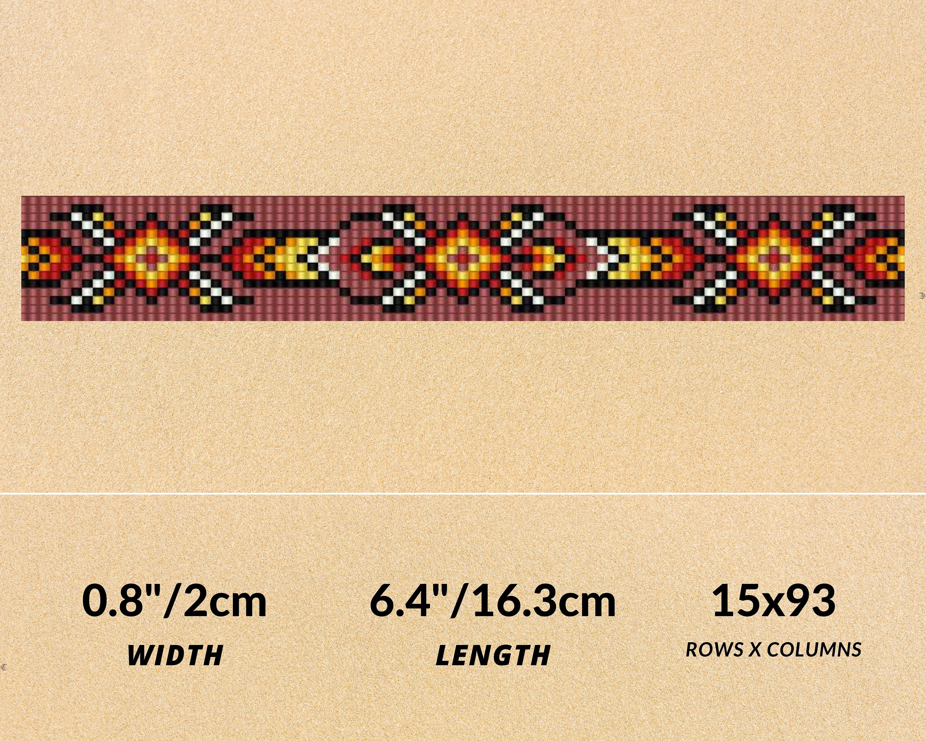 Native Lines Loom Bead Patterns for Bracelets Set of 10 Patterns