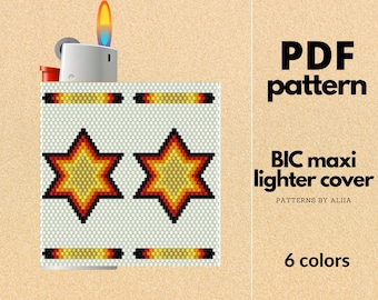 Native American Lighter Cover Pattern: peyote stitch (PDF Pattern)