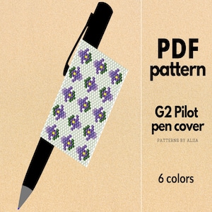 Iris Pen Cover Muster: Peyote-Stich (PDF-Muster)