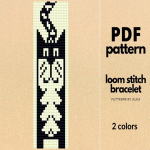 cat bead pattern, miyuki pattern, beadweaving tutorial | size 11 seed beads | 21 rows wide