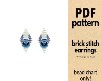Stitch Earrings Pattern: Brick Stitch (PDF Pattern)