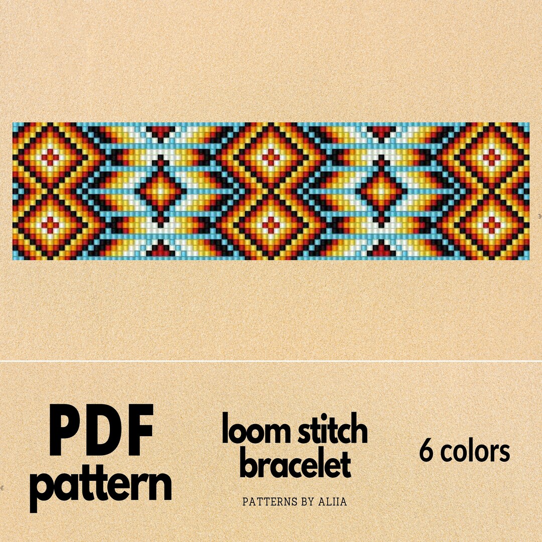 Native American Bead Loom, Native Beadwork, Miyuki Pattern, Navajo