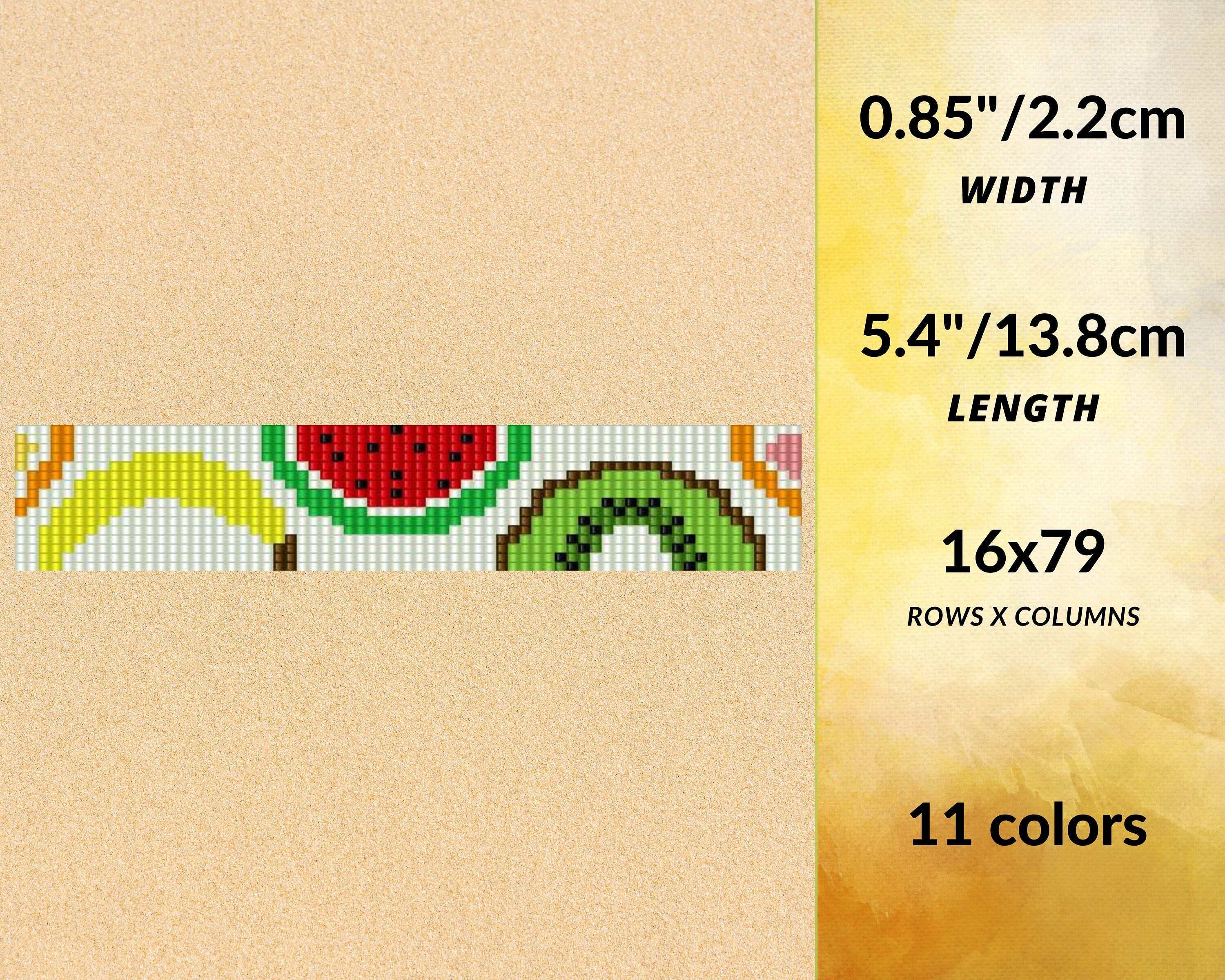 Fruits and Cow Seed Bead Loom Patterns Bead Loom Patterns Etsy Australia