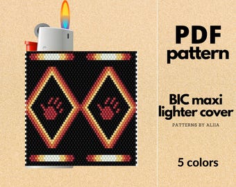 MMIW Lighter Cover Pattern: peyote stitch (PDF Pattern)