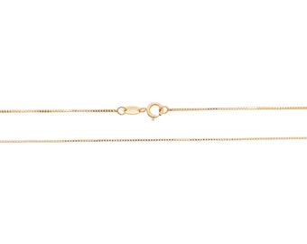 Cadena veneciana de oro macizo de 14K, cadena veneciana dorada maciza de oro macizo de 14K, regalo perfecto