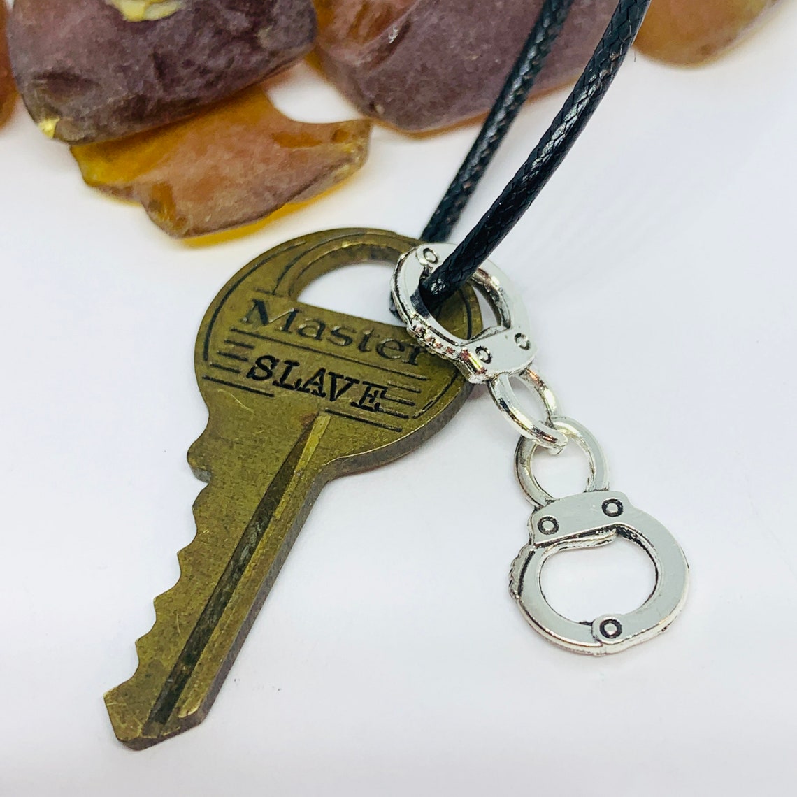 Master Slave Stamped Key Necklace Choker Adult Gift Sexy Etsy