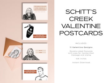 Schitts Creek Valentines Day Postcards | Schitt's Creek Valentines | Funny Valentine Cards | Adult Valentines | Galentines Day | Moira Rose