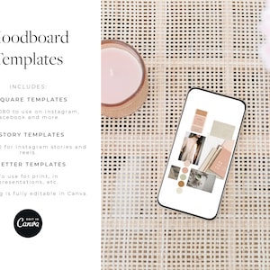 Canva Moodboard Templates | Moodboard Template Layout | DIY Moodboard Template Kit | Canva Mood Board Templates | Social Media Moodboard