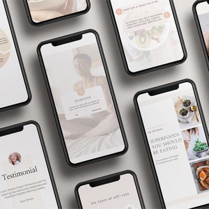 Instagram-sjablonen voor wellnesscoaches: socialmediakit (Canva)