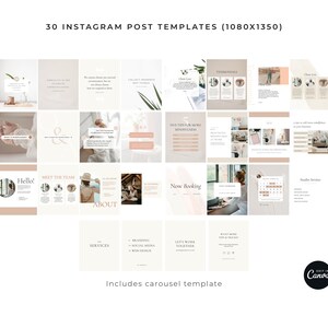 Minimal Instagram Templates: Social Media Bundle (canva) - Etsy