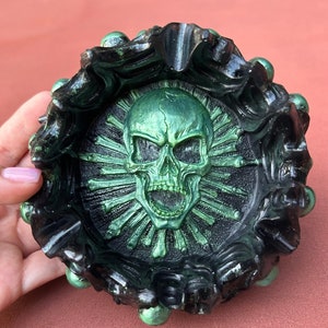 Handmade Skull Ash Trays, Alternative Elegance: Resin Skull Ash Trays - A Dark Twist on Decorative Accessories