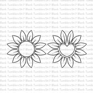 Daisy svg, daisy png, daisy clipart, daisy flower svg, daisy heart flower svg, Cut Files, Cricut, Silhouette