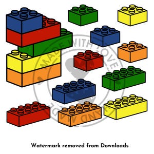 Building Blocks svg png Clipart | Colorful Brick Files for Cricut, Sublimation, DTF, Kids Party Decor, Toy Room Art & DIY Crafts, cut files