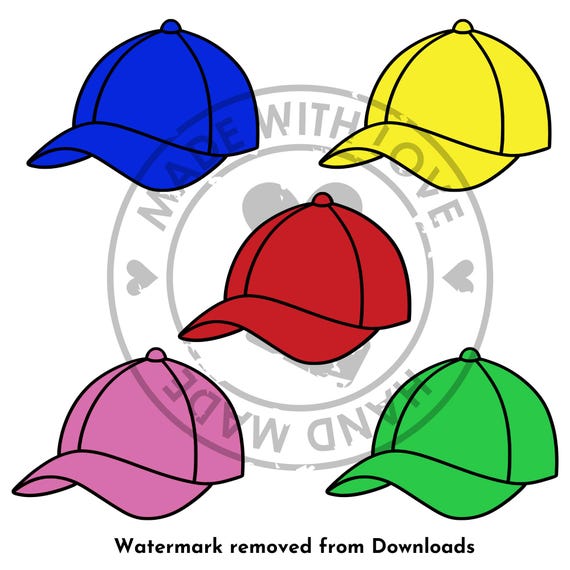 Baseball Hat Svg Png Clipart Colorful Cap Bundle for Cricut - Main Image