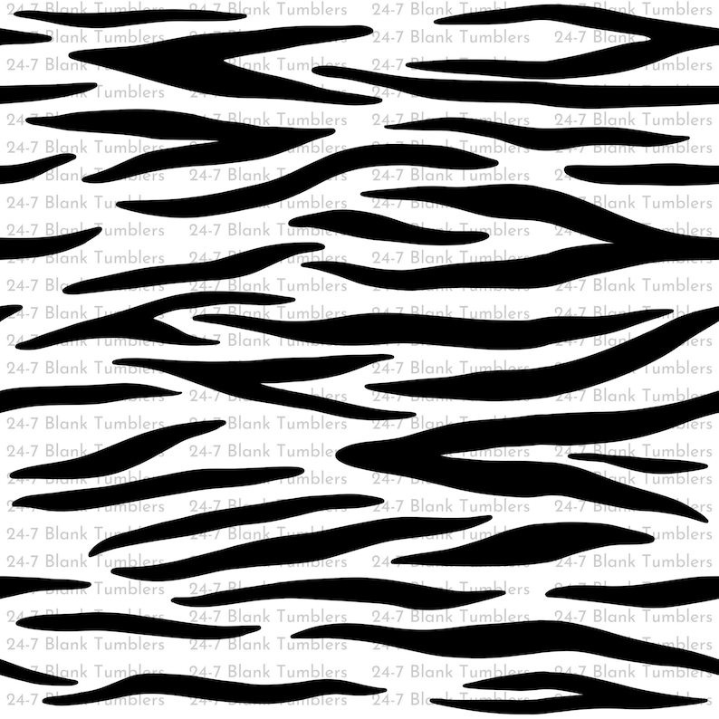 May include: Black and white zebra print pattern. The pattern is made up of thick, wavy stripes.