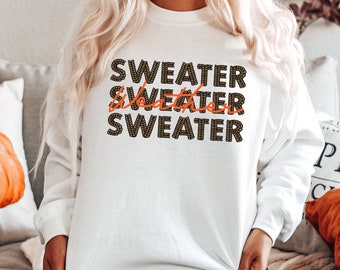Trui Weer svg, Shirt ontwerp, Fall Design, Sublimatie kunst, Fall clipart, Halloween png, Cut Files, Cricut, Silhouet