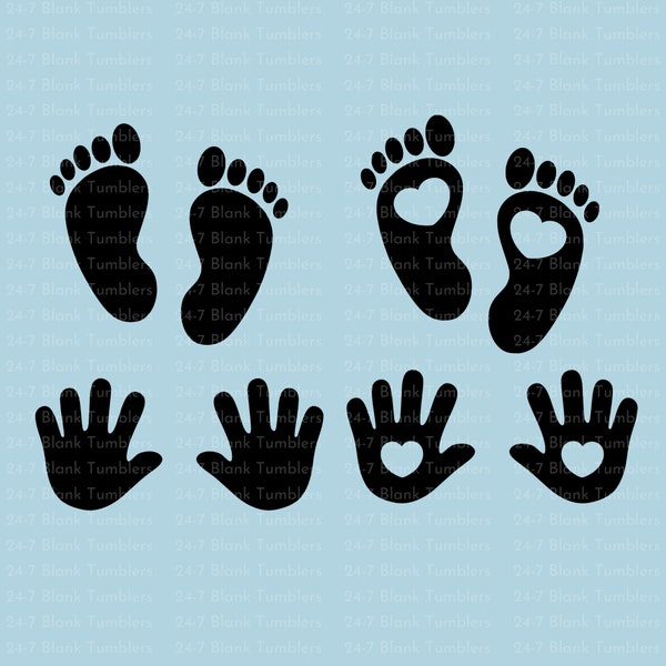 baby hands svg, baby feet svg, baby footprint svg, baby handprint svg, shirt file, cricut cut files, cut files, vinyl svg, clipart