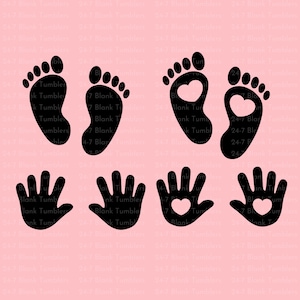 BabyHand svg, BabyFüße SVG, Baby Fußabdruck SVG, Baby Handabdruck SVG, Shirt Datei, Cricut Cut Dateien, Schneidedateien, Vinyl SVG, Clipart