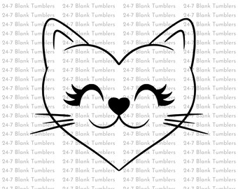 Cat face svg, cat svg, cute cat svg, cute cat face svg,  shirt file, cricut cut files, cut files, vinyl svg, clipart
