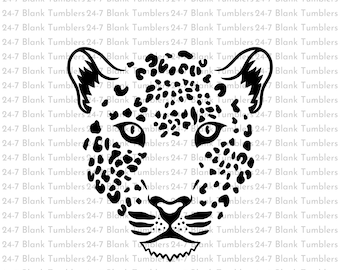 Leopard svg, Leopard Face SVG, Leopard head svg, Leopard clipart, Cut Files, Cricut, Silhouette