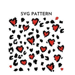 Leopard heart Print svg, heart pattern svg, animal pattern svg, animal print svg, digital paper svg, cricut cut files, cut files, vinyl svg