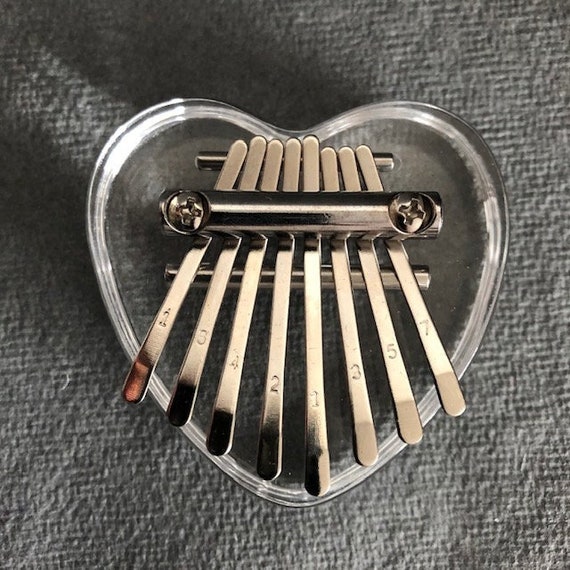 Kalimba Cute Heart Mini Portable Thumb Piano Finger Clear Acrylic