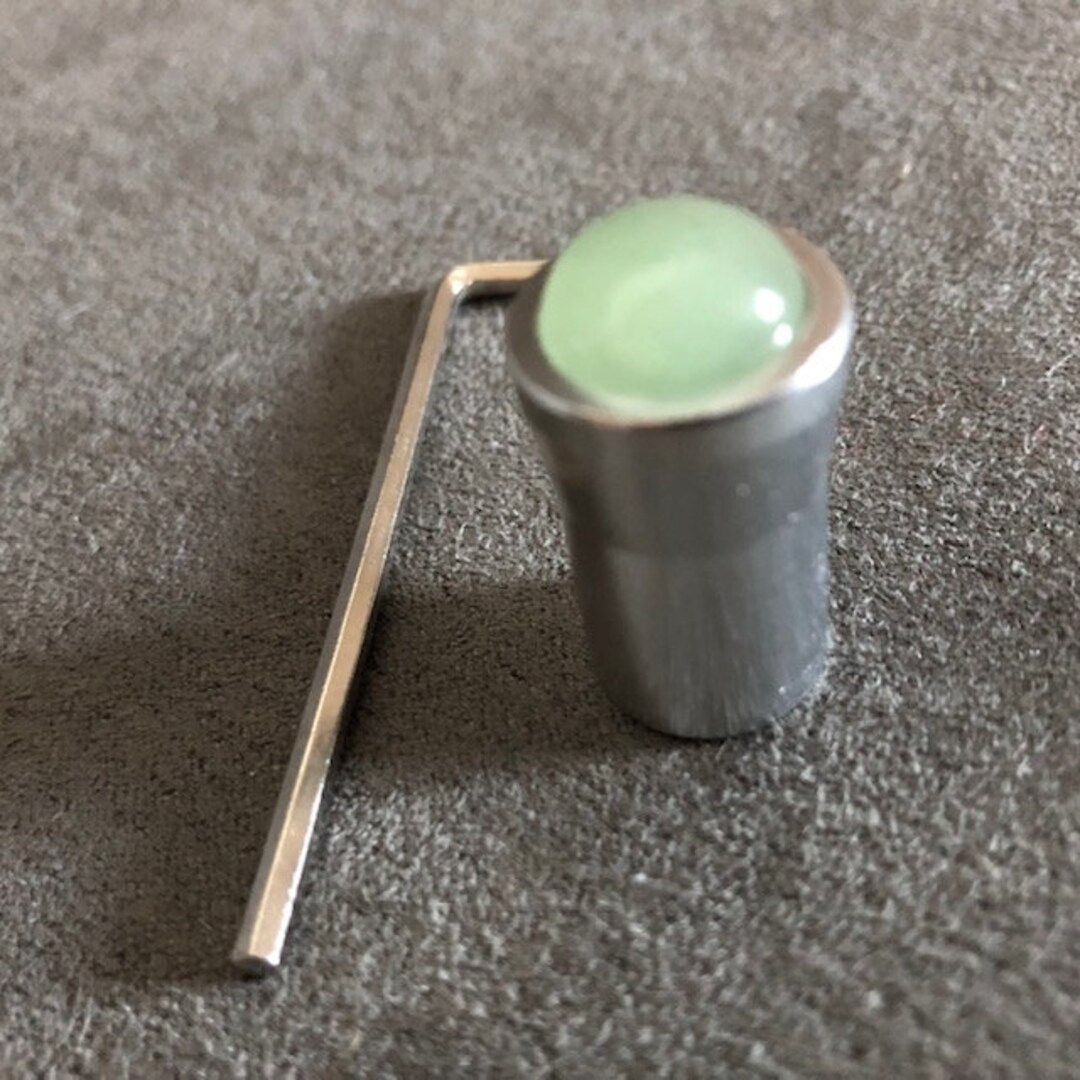 Aventurine Tuning Fork Gem Foot Point Attachment for Weighted