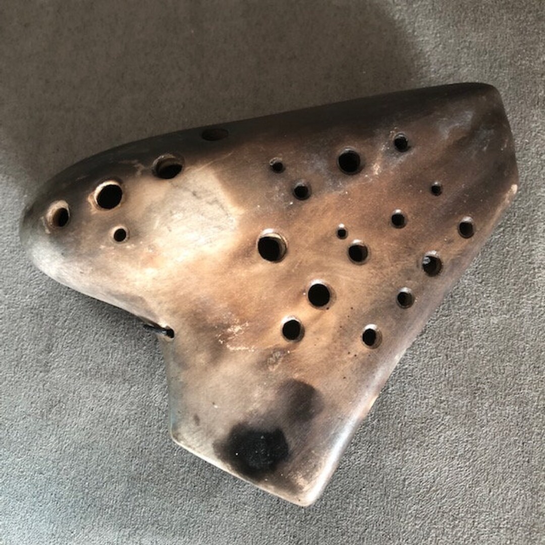 Triples Instrument Triple Ocarina Straw Smoked Ceramic Alto C 12 Hole Flute Music ...