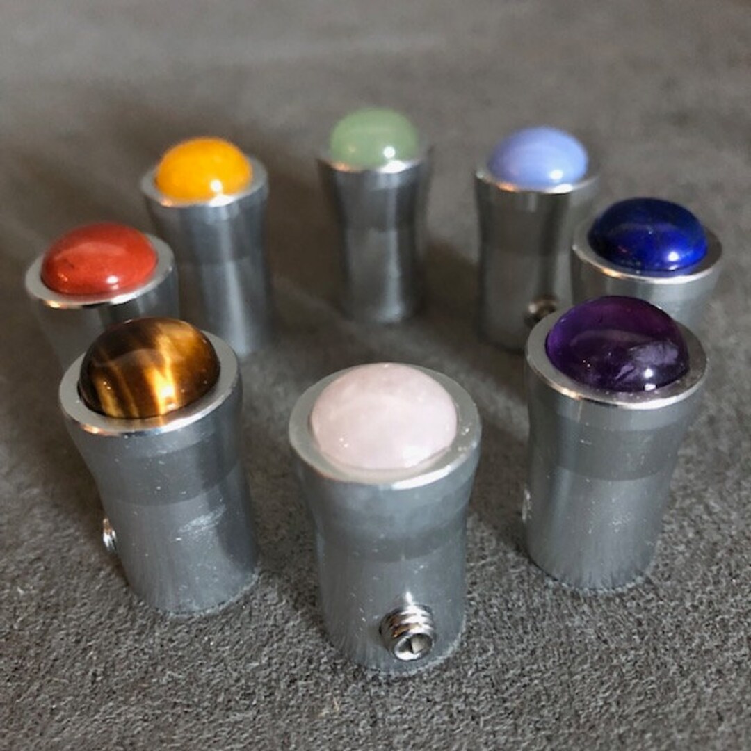 Crystal Tuning Fork Gem Foot Point Attachment Set for Weighted