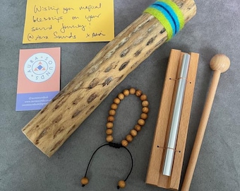 Rainstick 25 cm Handgemachter chilenischer Kaktus entspannende Klangtherapie-Heilstab