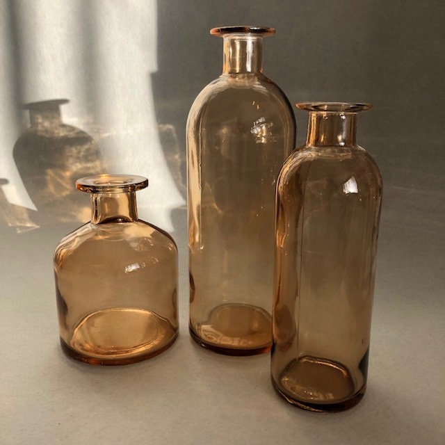 Apothecary Bottle Shape Glass Vase Nordic Style Clear Etsy