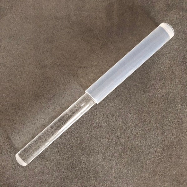 Clear Smooth Sounding Glass Mallet Striker With Silicone End for Frosted or Smooth Crystal Singing Bowls Meditation Sound Healing Therapy