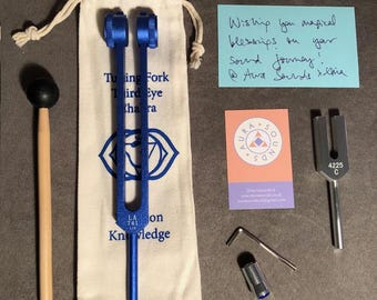 Stimmgabel 741 HZ Klang Heilung Geschenkbox: Gewichtete Blaue Solfeggio Frequenz Drittes Auge Chakra Zirbeldrüse Lapis Lazuli Fuß Engel Stimmer