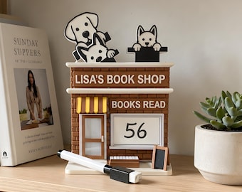Book Counter, Books Read This Year, Bookmark Holder, Book Lover Gift, Bookshelf Decor, Reading Tracker, Bookworm, Reading Challenge