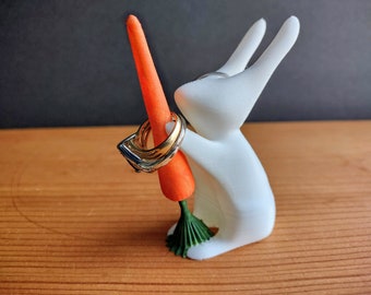 Bunny Ring Holder - Unique Ring Holder for Ring Display - 3D printed and Hand Painted
