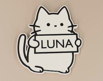 Personalized Cat Sign | Custom Name Sign | Cat Sign | Food Sign | Wall Decor | Personalized Sign | Pet Gifts | Gift | Mom | Kitten | Catio