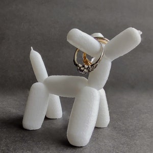 Balloon Animal Dog Ring Holder - Unique Ring Stand for Ring Display - 3D printed image 4
