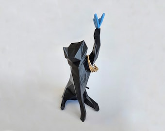 Cat Ring Holder - Unique Cat Decor Ring Stand for Ring Display - 3D printed