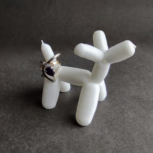 Balloon Animal Dog Ring Holder - Unique Ring Stand for Ring Display - 3D printed