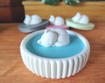 Cozy Cat Bed Desk Trinket Dish