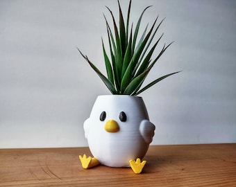 Bird Planter - Animal Planter - Indoor Planter - Cute Planter - Succulent Planter- Cactus Planter - 3D Printed Planter Hand Painted