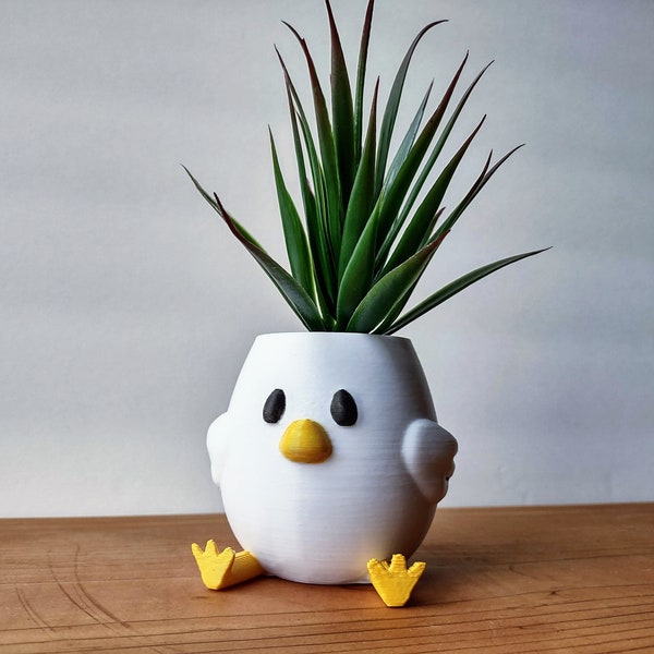 Bird Planter - Animal Planter - Indoor Planter - Cute Planter - Succulent Planter- Cactus Planter - 3D Printed Planter Hand Painted