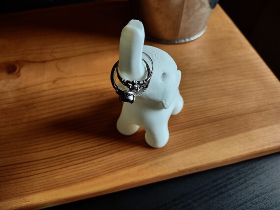 Elephant Ring Holder Unique Ring Stand for Ring Display 3D Printed
